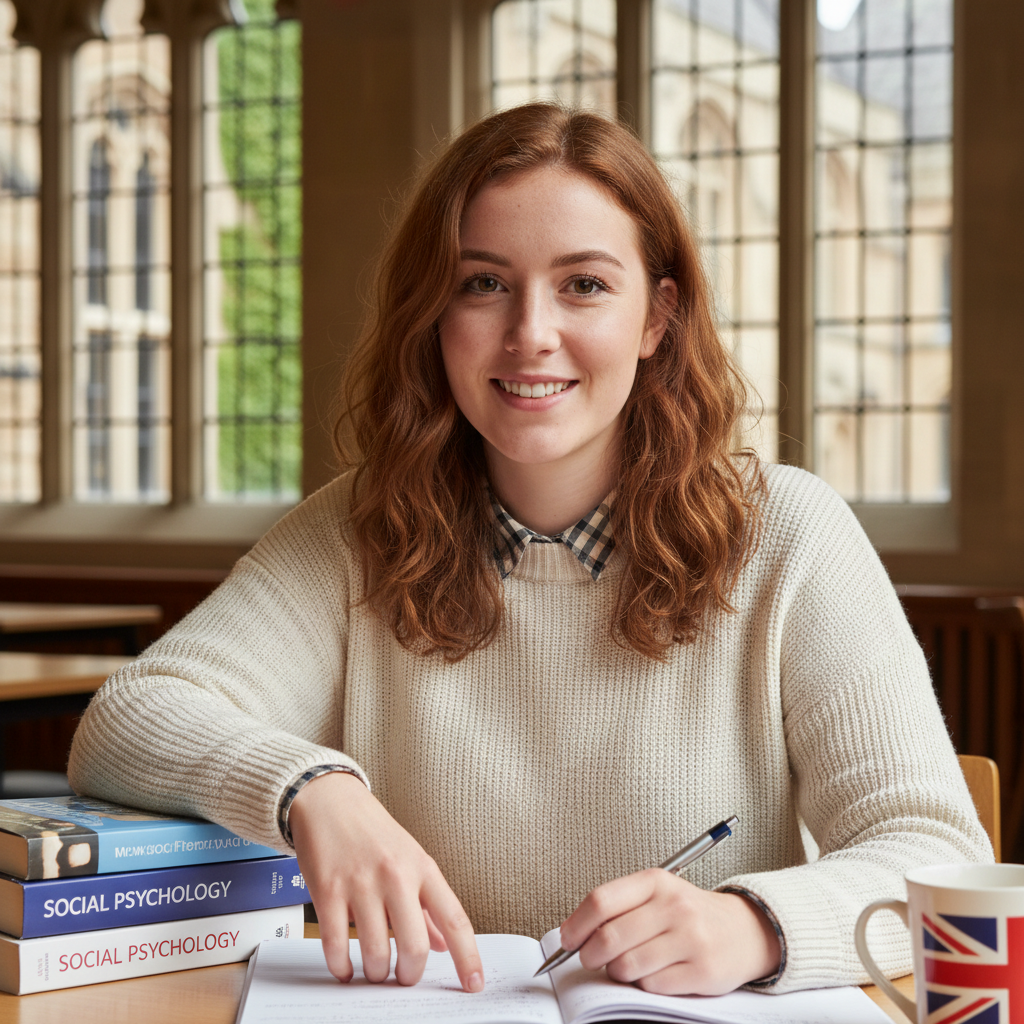 Portrait of Hazel from UK, psychology student